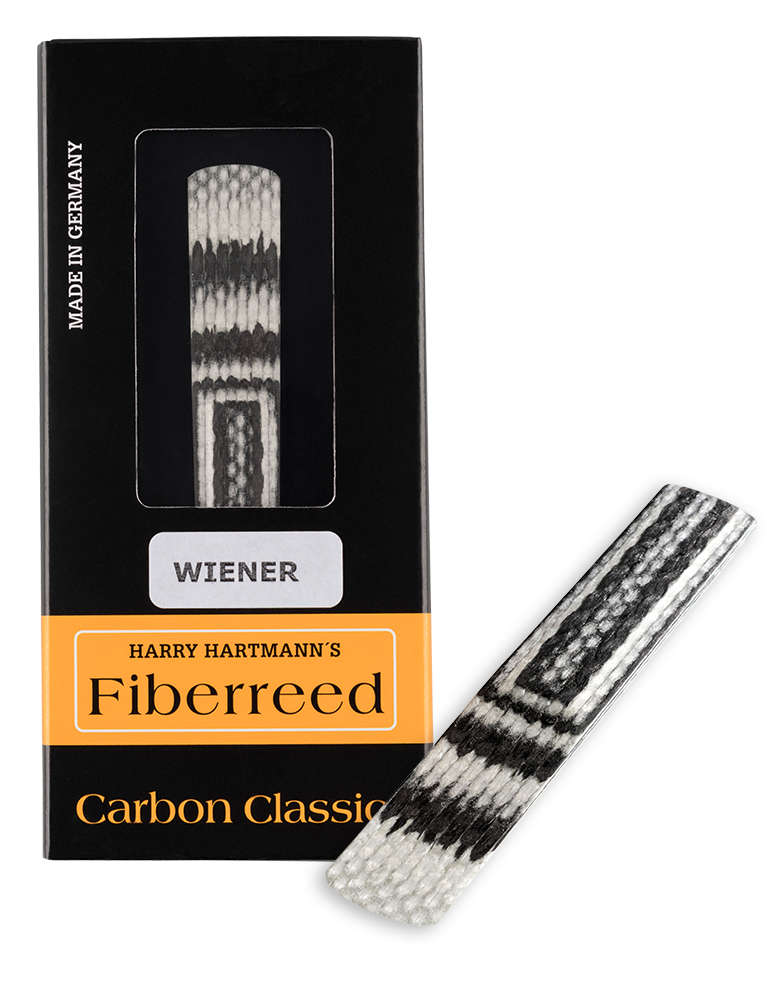 Fiberreed Carbon Classic synthetic reed for German system clarinet, Viennese cut, second view